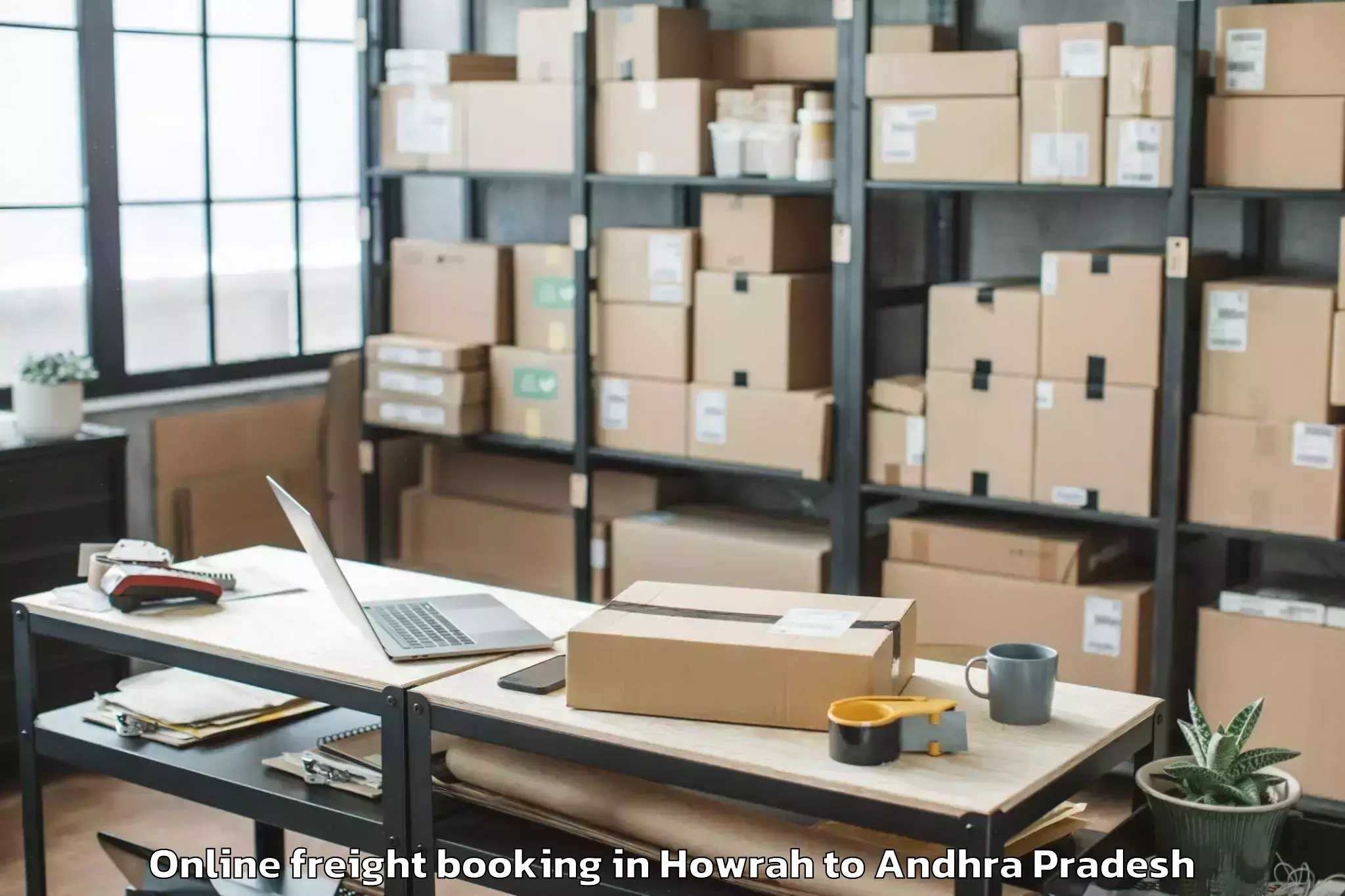 Discover Howrah to Abhilashi University Guntur Online Freight Booking